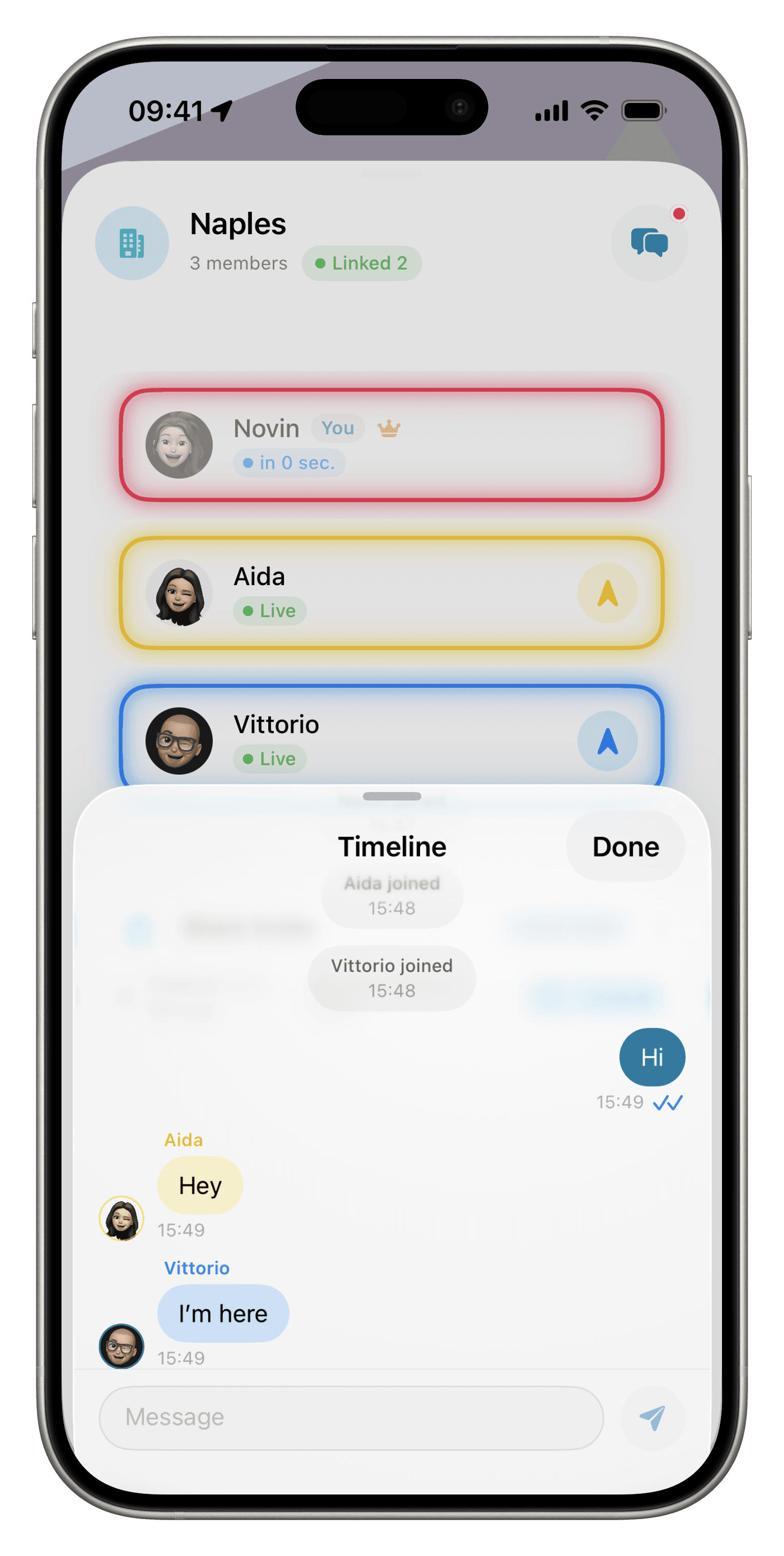 GroupIn on iPhone 3